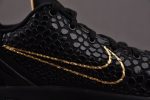 Nike Zoom Kobe 6 Black Del Sol Metallic Gold Kb0824-127