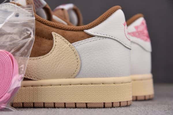 Travis Scott X Air Jordan 1 Low Og Sail Shy Pink Dm7866-106