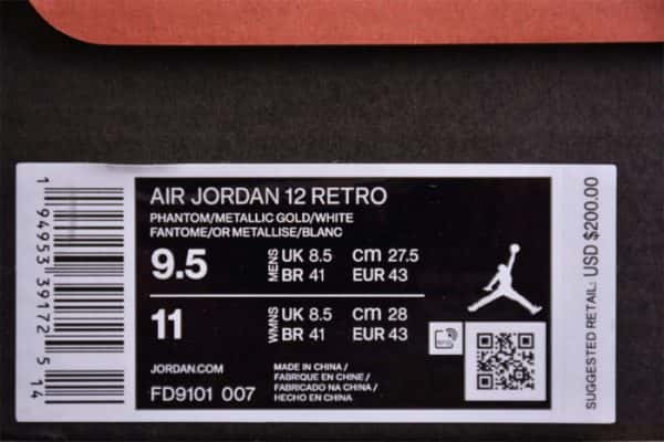 Air Jordan 12 ¡°Phantom¡± Fd9101-007