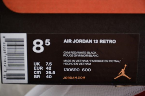 Air Jordan 12 Retro Gym Red 130690-600