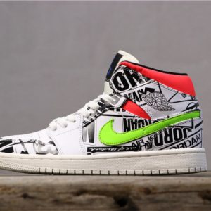 Air Jordan 1 Mid All-Over Logos 554724-119