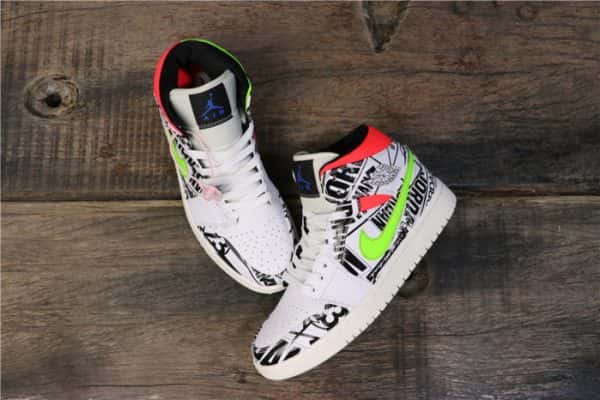 Air Jordan 1 Mid All-Over Logos 554724-119