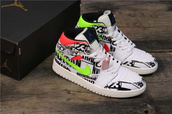 Air Jordan 1 Mid All-Over Logos 554724-119