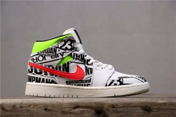 Air Jordan 1 Mid All-Over Logos 554724-119