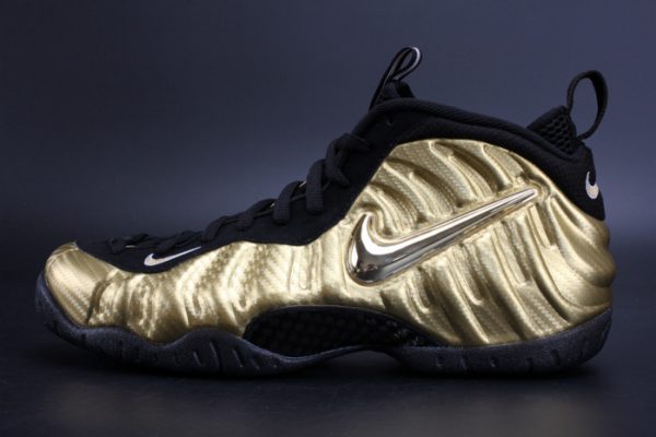 Air Foamposite Pro ¡°Metallic Gold¡± Black Mens 624041-701