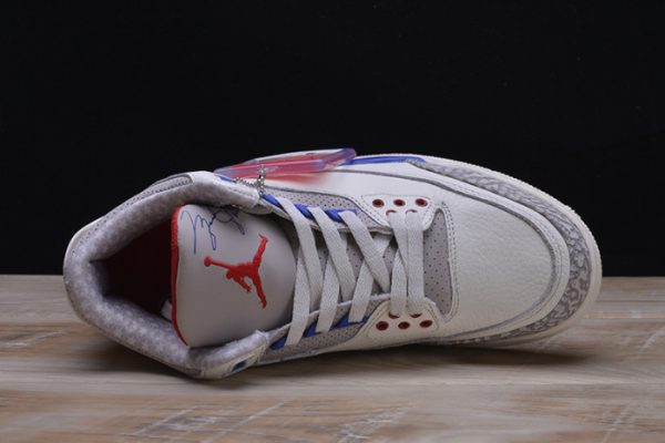 Air Jordan 3 Retro "Charity Game" Sail Red Mens 136064-140