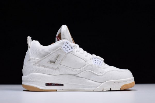 Levi''S X Air Jordan 4 ''White'' Ao2571-100