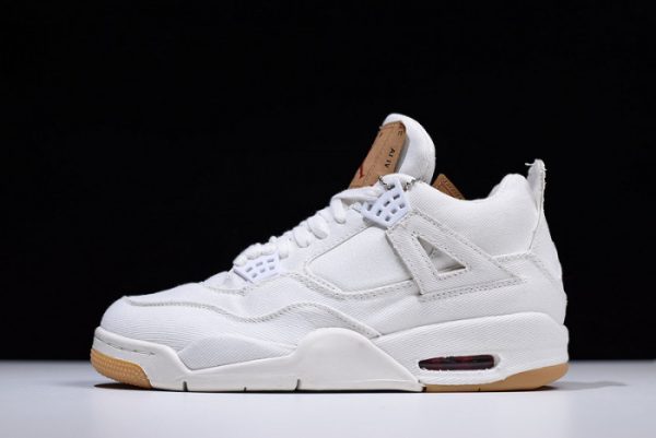Levi''S X Air Jordan 4 ''White'' Ao2571-100