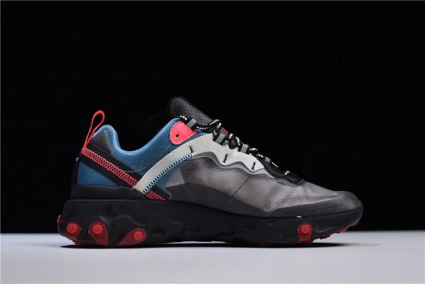 Nike React Element 87 Blue Chill Solar Red Aq1090-006