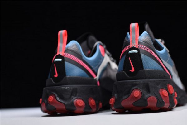 Nike React Element 87 Blue Chill Solar Red Aq1090-006