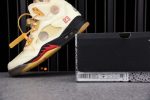 Ofw Air Jordan 5 Sail Fire Red Dh8565-100