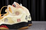 Ofw Air Jordan 5 Sail Fire Red Dh8565-100