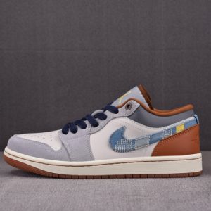 Air Jordan 1 Low Se Phantom Repaired Denim Fz5042-041