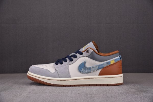 Air Jordan 1 Low Se Phantom Repaired Denim Fz5042-041
