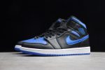 Air Jordan 1 Mid Black Hyper Royal 554724-068