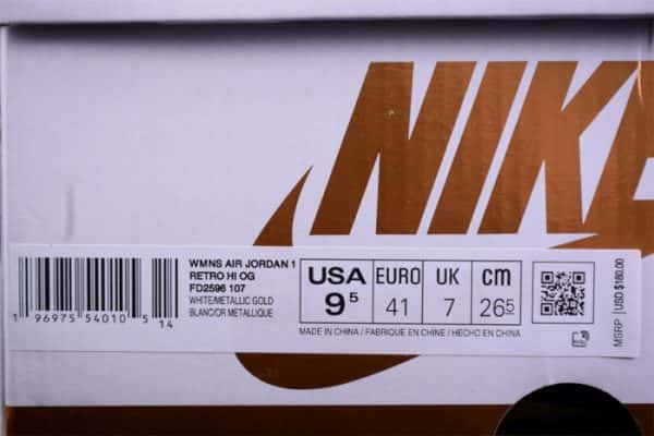 Air Jordan 1 Retro High Og Metallic Gold Fd2596-107