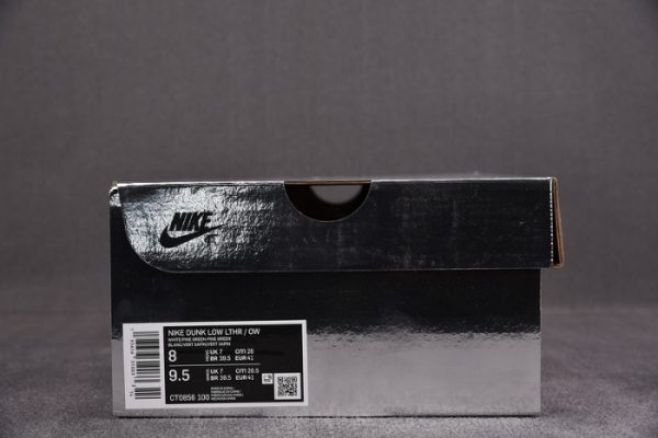 Ofw X Nike Dunk Low Green White Ct0856-100