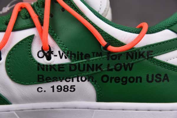 Ofw X Nike Dunk Low Green White Ct0856-100