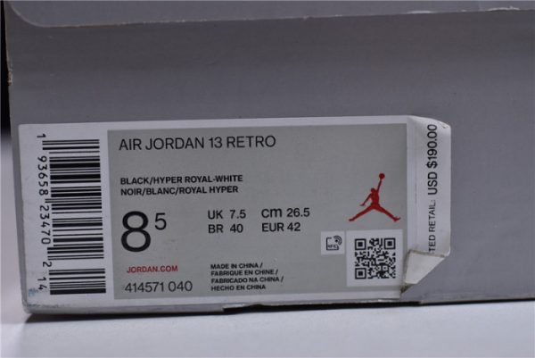 Air Jordan 13 Black Hyper Royal 414571-040