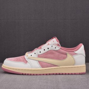 Travis Scott X Air Jordan 1 Low Og White Pink Dm7866-600