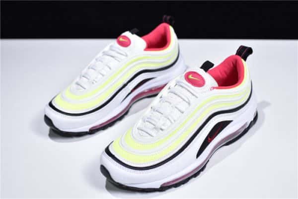 Nike Air Max 97 White Rush Pink Black Volt Cj9978-100