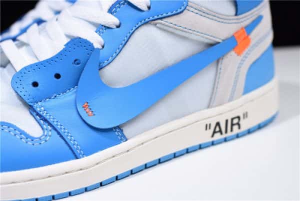 Ofw Air Jordan 1 Powder Blue Unc Aq0818-148