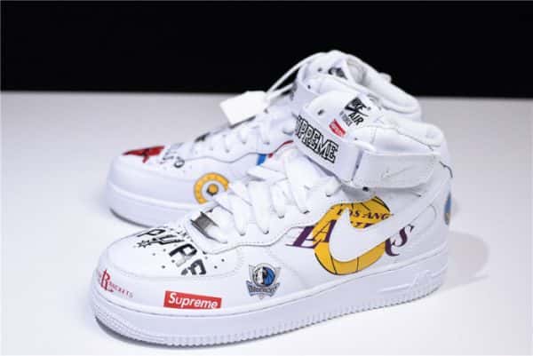 S*P*E X Nike Air Force 1 Mid Nba Teams White Aq8017-100