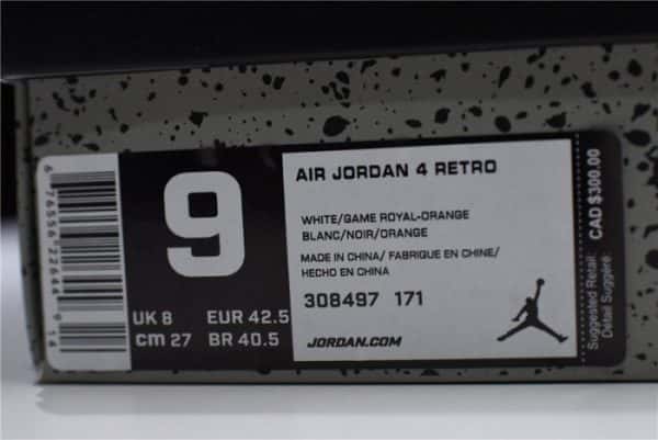 Air Jordan 4 White/Bright Crimson-Royal Blue 308497-171