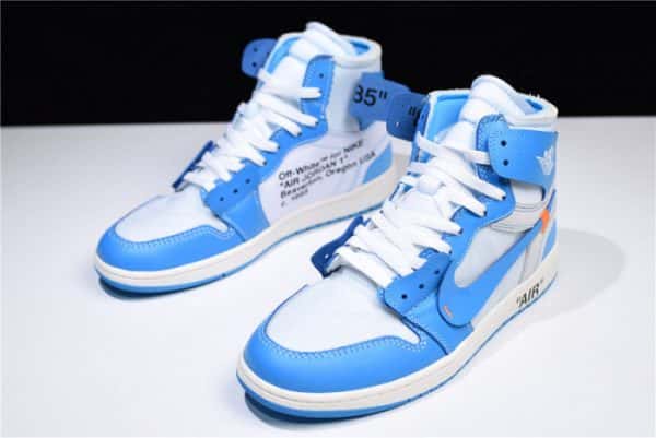 Ofw Air Jordan 1 Powder Blue Unc Aq0818-148