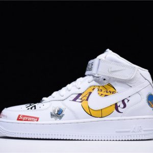 S*P*E X Nike Air Force 1 Mid Nba Teams White Aq8017-100