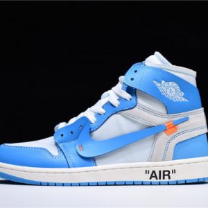 Ofw Air Jordan 1 Powder Blue Unc Aq0818-148