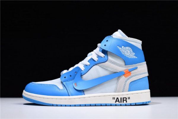 Ofw Air Jordan 1 Powder Blue Unc Aq0818-148