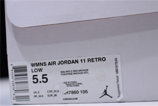 Wmns Air Jordan 11 Retro "Rose Gold" Ah7860-105