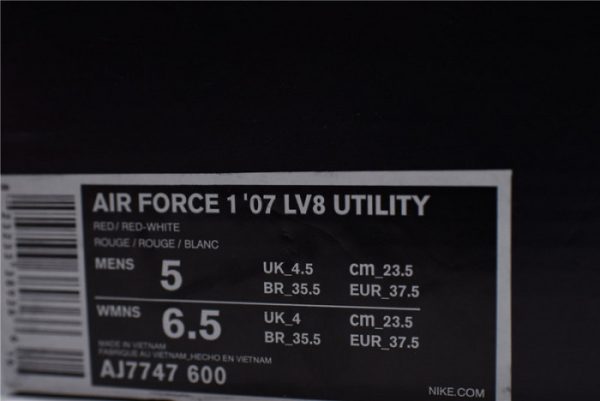 Air Force 1 Low Utility Red Aj7747-600