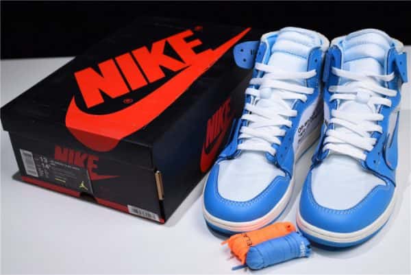 Ofw Air Jordan 1 Powder Blue Unc Aq0818-148