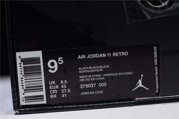Air Jordan 11 ¡°Cap And Gown¡± Black 378037-005