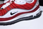 Nike Mens Air Max 98 ¡°Gym Red¡± White/Black-Gym Ah6799-101