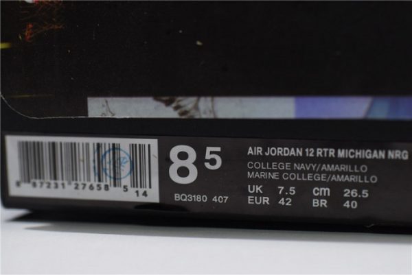 Air Jordan 12 Michigan Bq3180-407