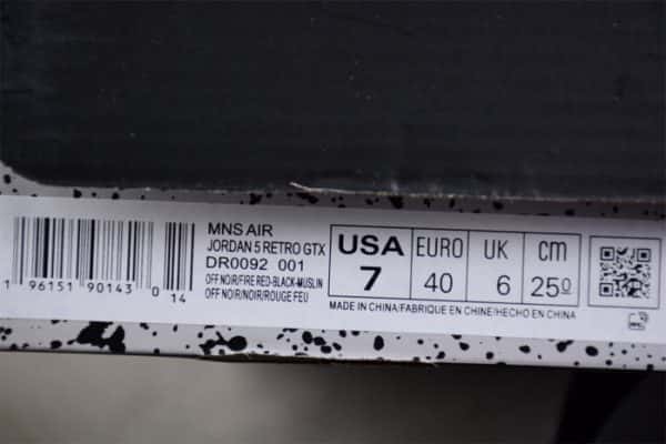 Air Jordan 5 Gore-Tex ¡°Off Noir¡± Dr0092-001