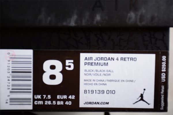 Air Jordan 4 Retro Pony Hair Black 819139-010