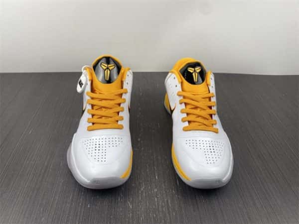 Nike Zoom Kobe 5 White Black Yellow 386430-104