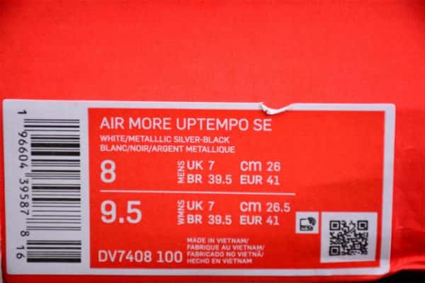 Nike Air More Uptempo Se White Ch*0me Dv7408-100