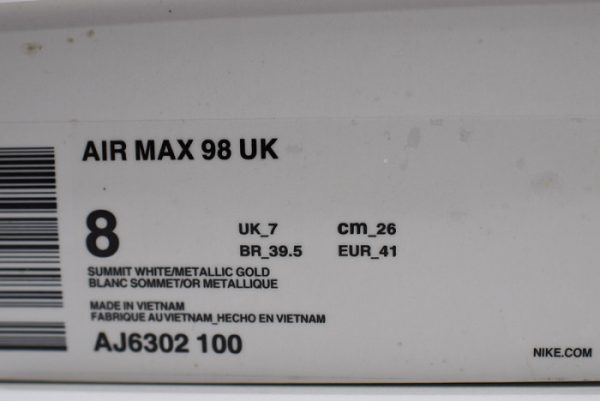 Air Max 98 Uk "Prime Meridian" Aj6302-100