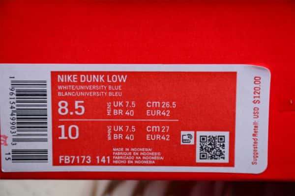 Nike Dunk Low Royal Blue Gold Fb7173-141