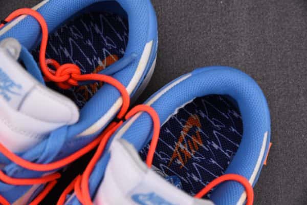 Ofw X Nike Dunk Low White Blue Ct0856-403