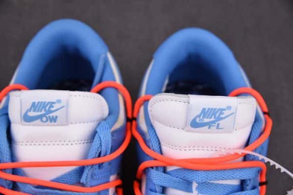 Ofw X Nike Dunk Low White Blue Ct0856-403