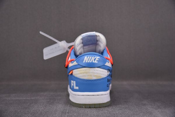 Ofw X Nike Dunk Low White Blue Ct0856-403