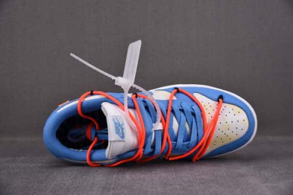 Ofw X Nike Dunk Low White Blue Ct0856-403