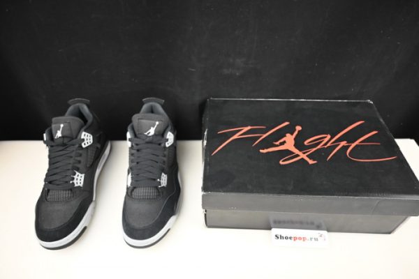 Air Jordan 4 Black Canvas Dh7138-006