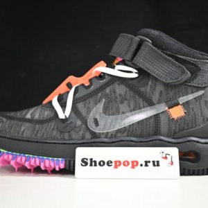 Ofw X Nike Air Force 1 Mid Black Do6290-001